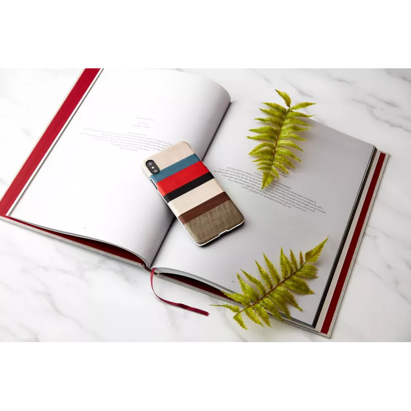 Man and wood telefonikohver iPhone XS Max jaoks — corallina valge