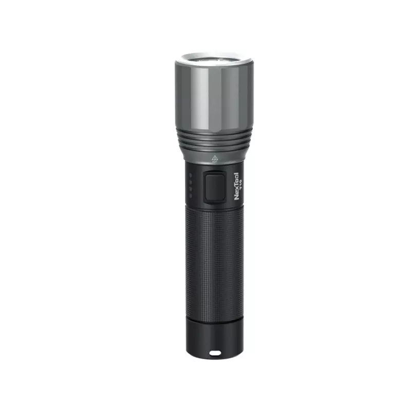 Käsilatern Nextool T10 — 2000 lm, 220 m valgusvihk, USB-C, IPX7, alumiiniumkorpus, 152 mm