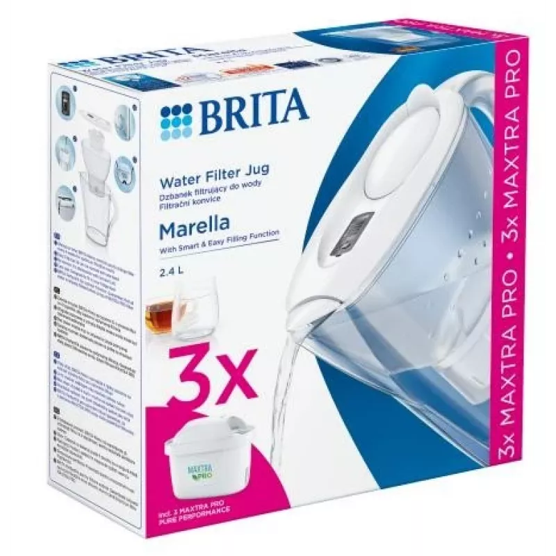 Brita Marella+3 kassetiga PRO Valge 2.4 Valge
