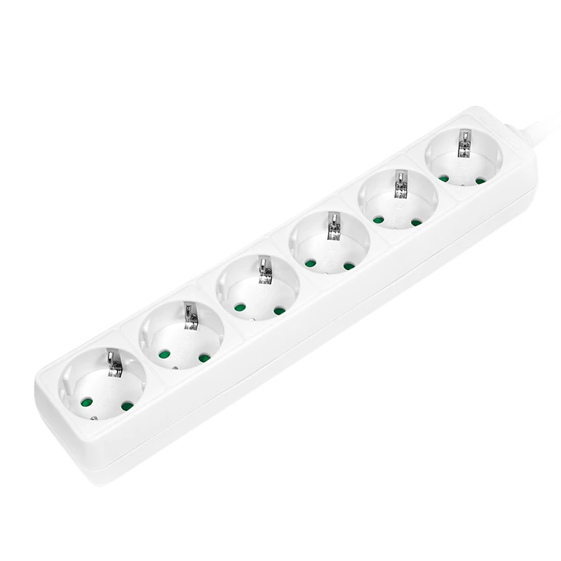 Pikendusjuhe LogiLink LPS238 1,5 m 6 vahelduvvoolupistikupesa siseruumidesse valge