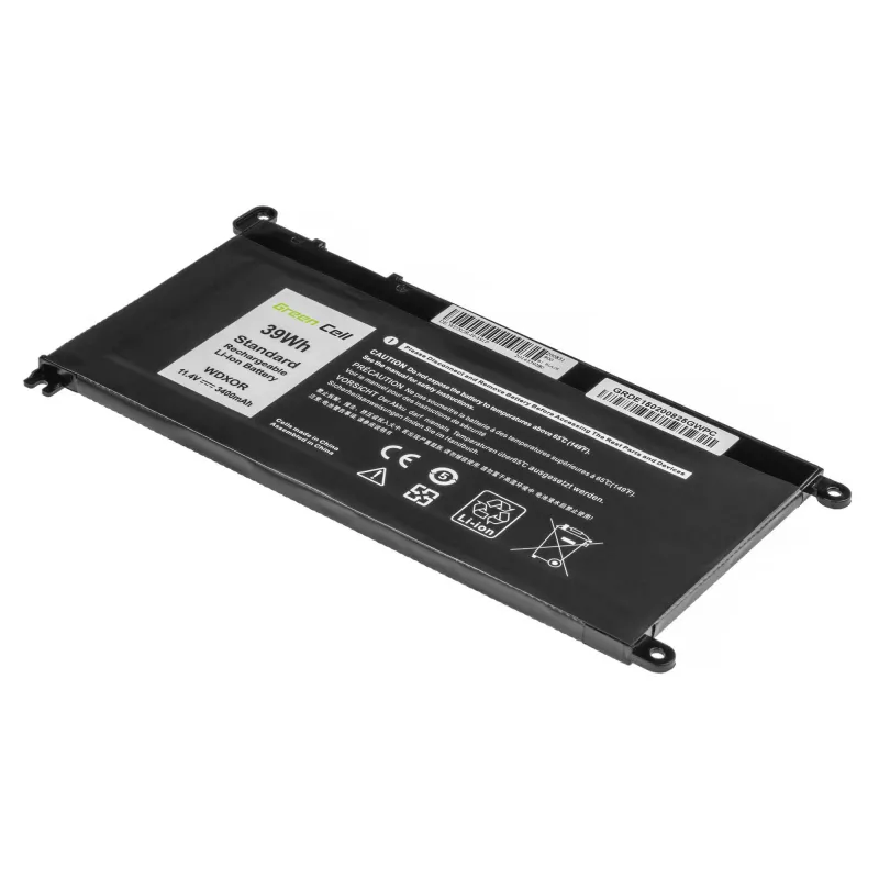 Aku roheline Cell DE150 DELL Inspironile — LiPo 11,4 V 3400 mAh, must, 1 tk