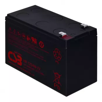 Suletud pliiaku CSB aku HR1234WF2 12V 9Ah UPS‑i ja varutoite jaoks