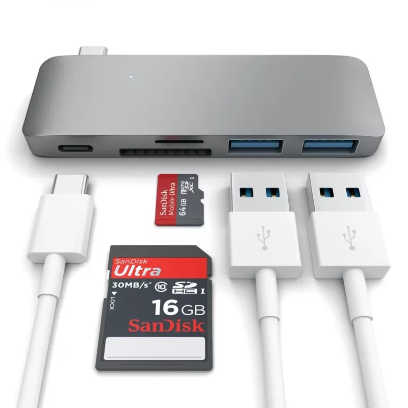Satechi ST-TCUPM Type-C USB 3.0 kombineeritud jaotur 3 ühes
