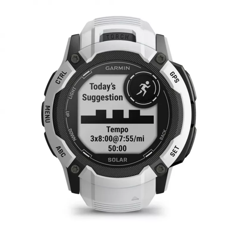 Garmin Instinct 2X Solar 2.79 cm (1.1) MIP 50 mm digitaalne 176 x 176 pikslit puuteekraan valge GPS (satelliit)