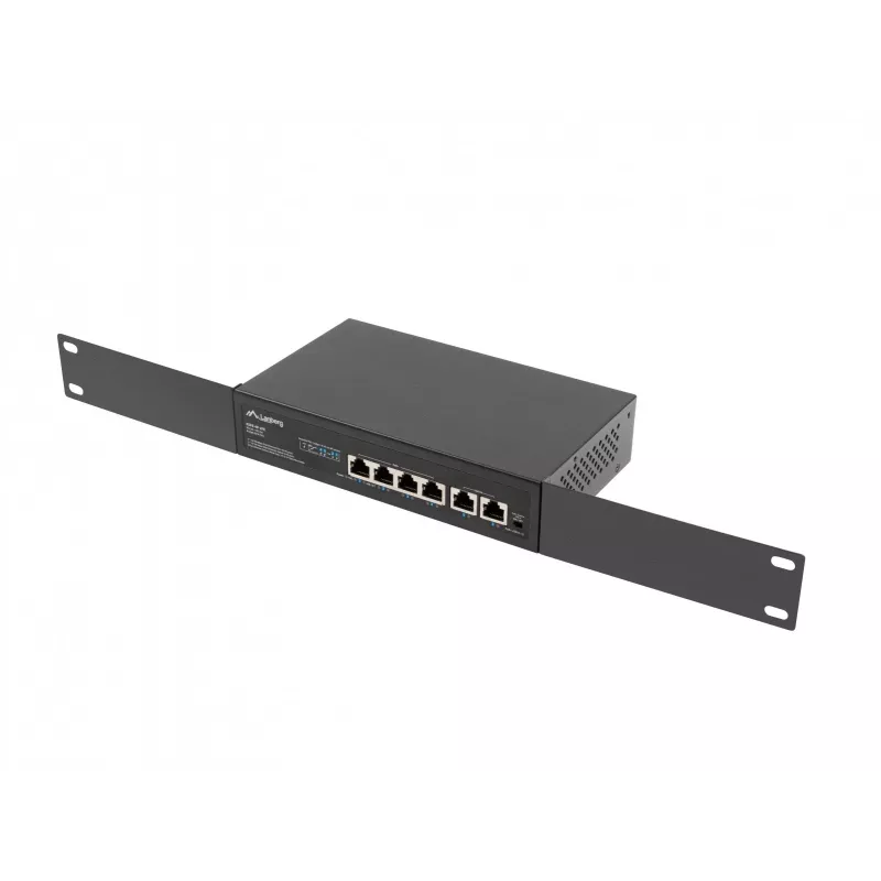 Lanberg Switch PoE+ Rack 10/19 RSFE-4P-2FE-60