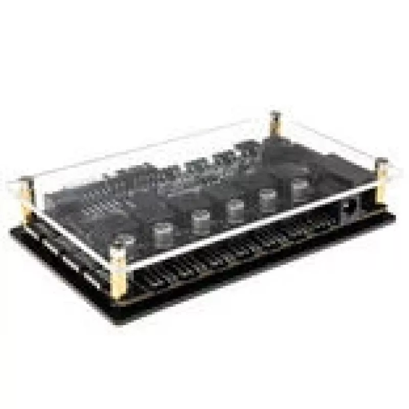 Lamptron Auto-Controller CT630 PWM ARGB — kompaktne PWM ARGB ventilaatori/kontroller, must