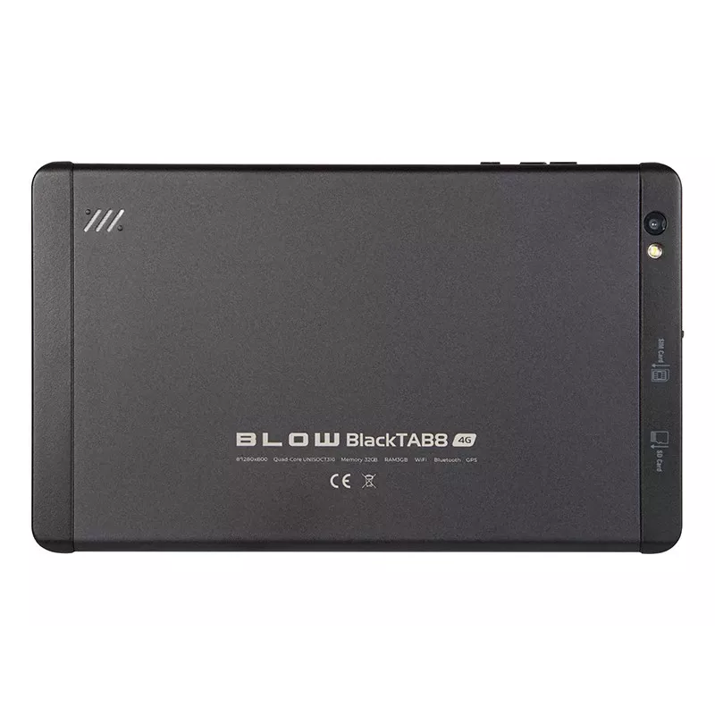 Tahvelarvuti BLOW MustTAB8 8-tolline 4G LTE, 3 GB muutmälu, 32 GB eMCP, Android 14, IPS 1200×1920, MicroSD