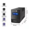 Qoltec Monolith katkematu toiteallikas (UPS) topeltmuundus (Online) 0,45 kVA 240 W 2 pistikupesa