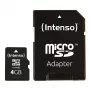 MÄLU MICRO SDHC 4GB C10/W/ADAPTER 3413450 INTENSO