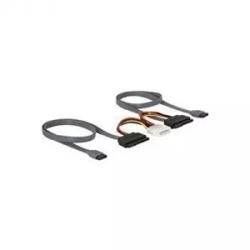SATA All-in-One kaabel DeLOCK 84239 2x HDD jaoks 0,5 m