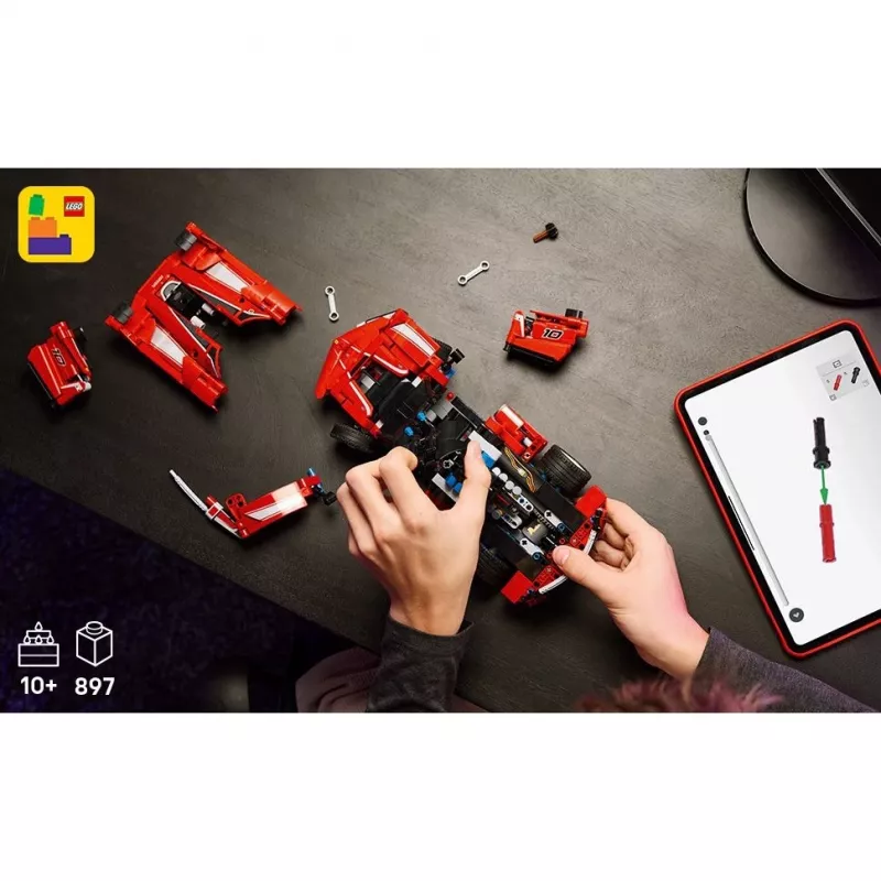 LEGO Technic Ferrari FXX K ehitusmänguasi, mõõtkavas 1:10, 897 osa, vanusele 10+
