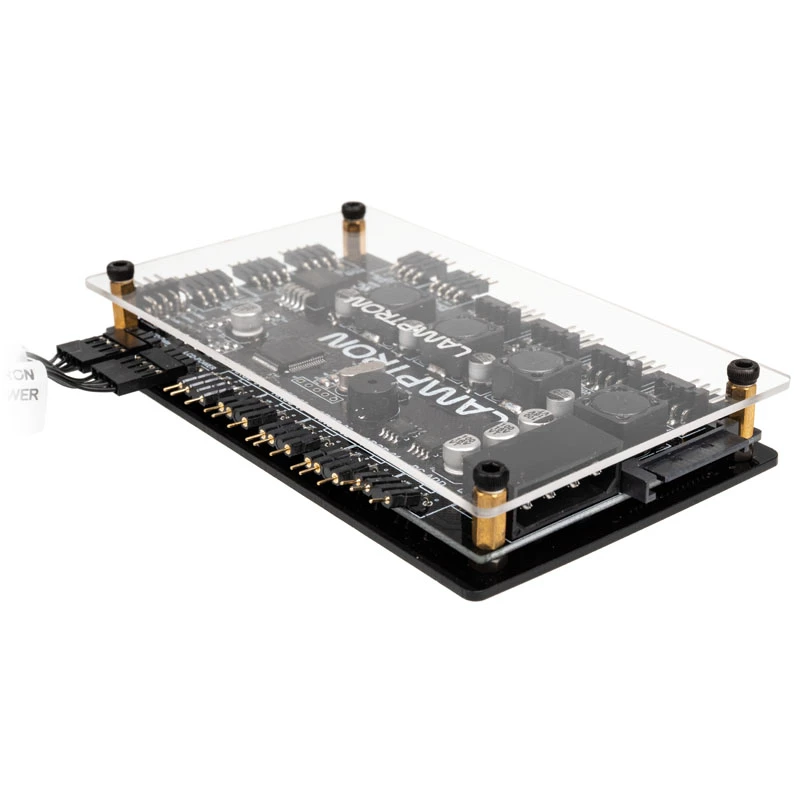 Lamptron PCI RGB ventilaatori ja LED kontroller SM436 Sync Edition, must