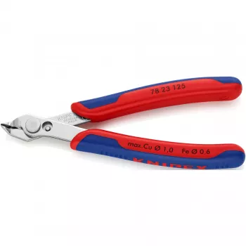Knipex Super-Knips 78 23 125 elektroonika- ja täppismehaanika lõiketangid ilma faasita 125 mm