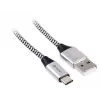 USB 2.0 Type-C isane - isane kaabel 1,0 m must-hõbedane