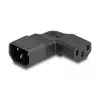 DeLOCK võrguadapter IEC 60320 C14–C13 pistikupesa 10 A 90° vasak parem Must