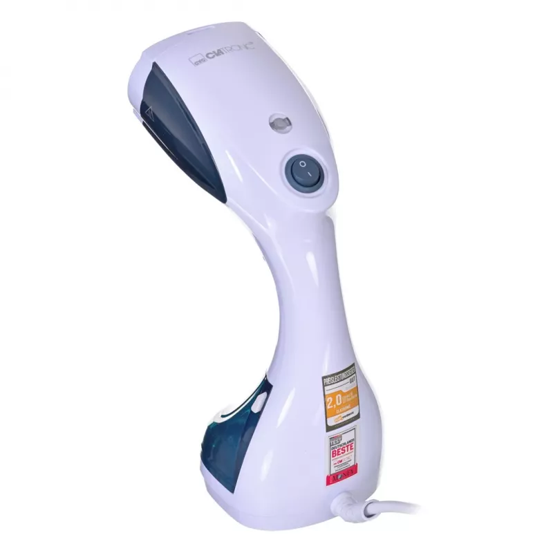 Käeshoitav rõivaauruti CLATRONIC DB 3717 — 1100 W, 200 ml paak, ~20 g/min aur, keraamiline tallaplaat