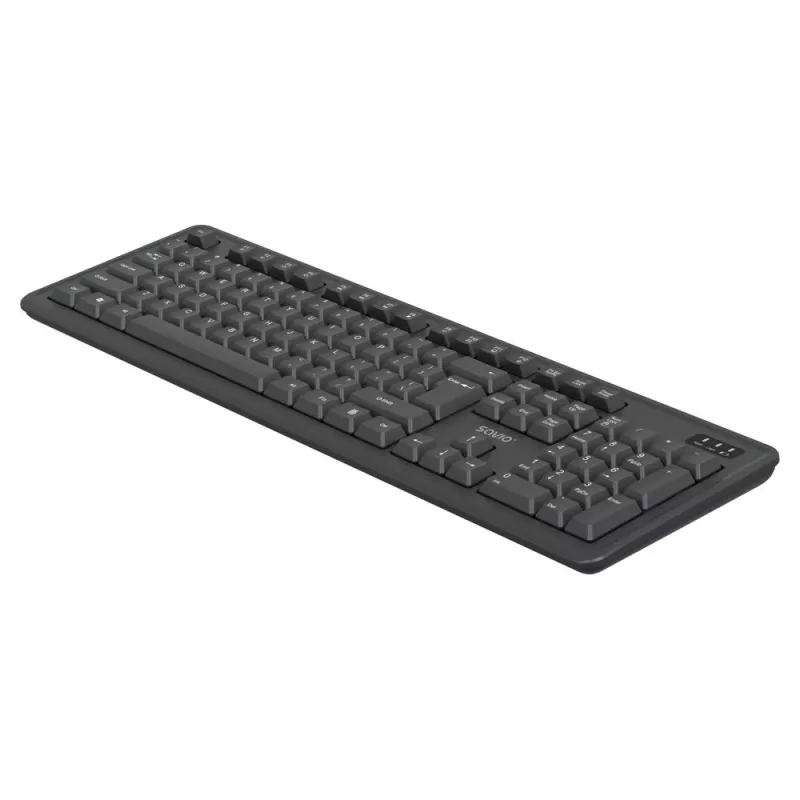 Savio KB-03 klaviatuur ja hiir komplekt kodu/kontori jaoks, USB, QWERTY, USA inglise, must