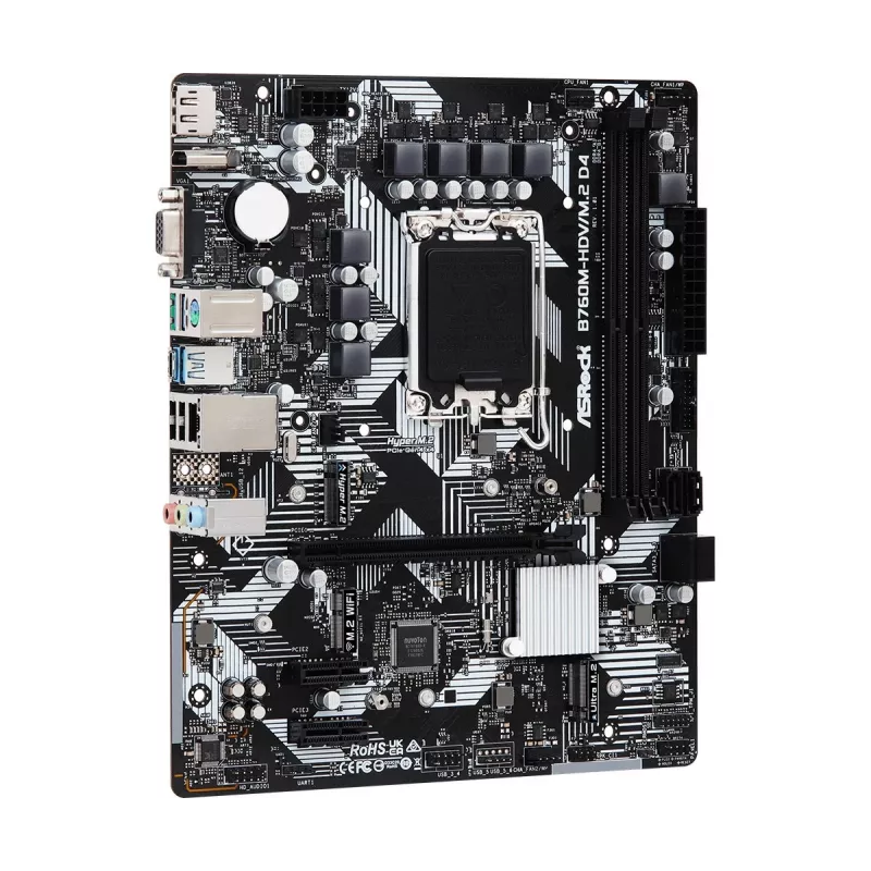 ASRock B760M-HDV/M.2 D4 DDR4 LGA 1700 Micro-ATX emaplaat
