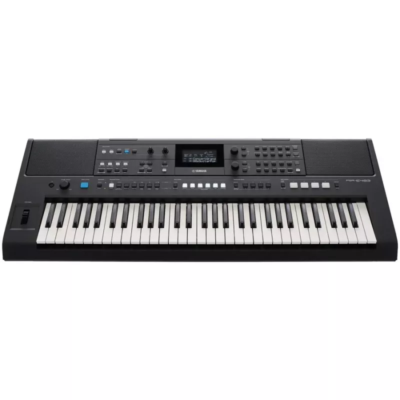 Klapiyastik YAMAHA PSR-E483 — 61-klahviga kaasaskantav arranžeerijaklaviatuur puutetundlikkusega ja USB-MIDI-ga