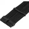 SilverStone PP07E - toitepikenduskaabel - ATX, 24-kontaktiline (emane) kuni ATX, 24-kontaktiline (isane) - 30 cm - must