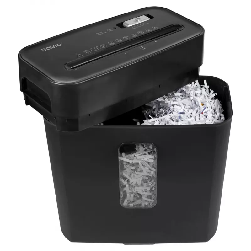 Paberipurustaja SAVIO ND-01, ristlõige 4 x 32 mm, 11 L mahuti, 230 W, must, 72 dB