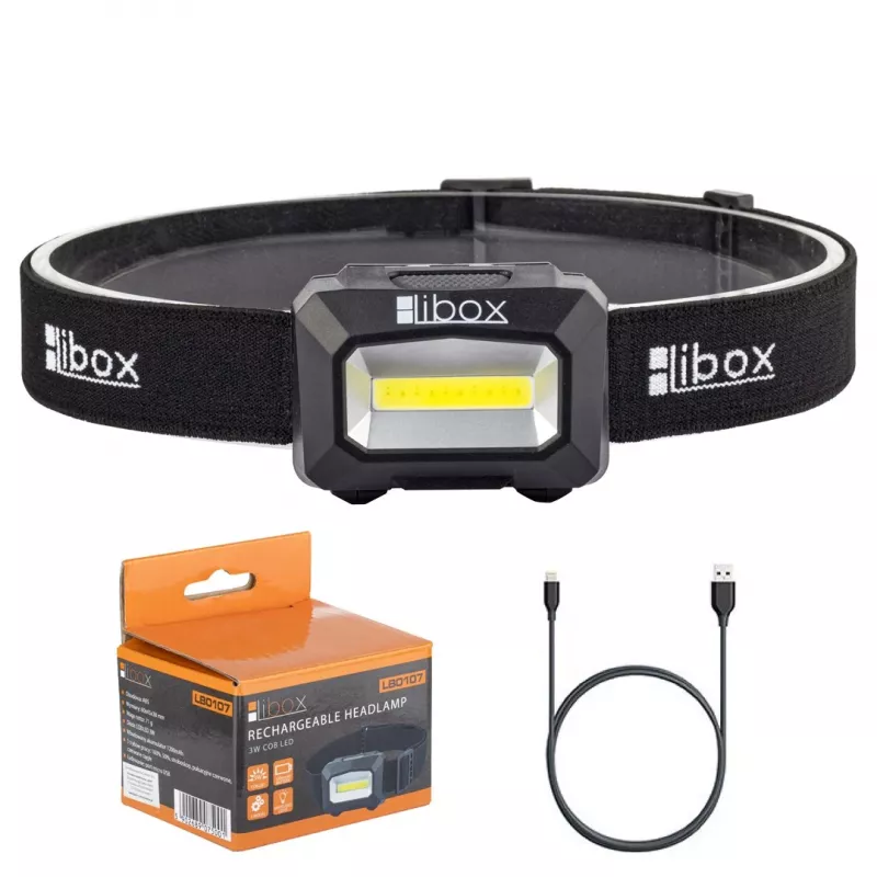 Libox LB0107 taskulamp must peapaela-kinnitusega LED-lamp