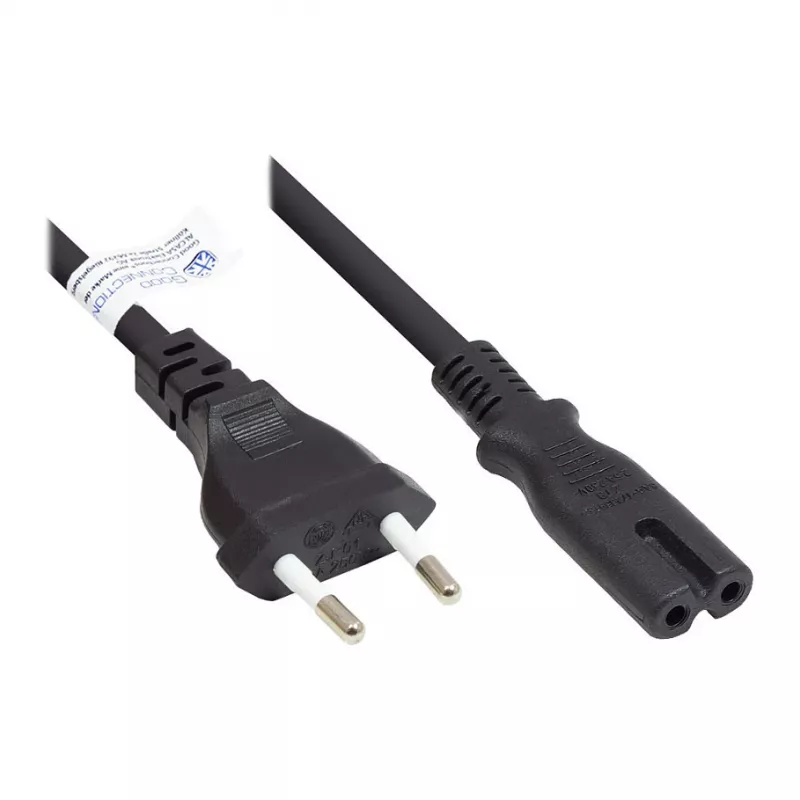 Good Connections P0370-S025 - 2,5 m - Netzstecker Typ C - C7-Koppler - H03VVH2-F - 250 V - 2.5 A