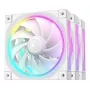 12 cm korpuse ventilaator DeepCool FL12 WH — 3-pakk, 120×120×25 mm, 2150 RPM, 55 CFM, Fluid Dynamic Bearing, PWM, multi-LED, 4-pin