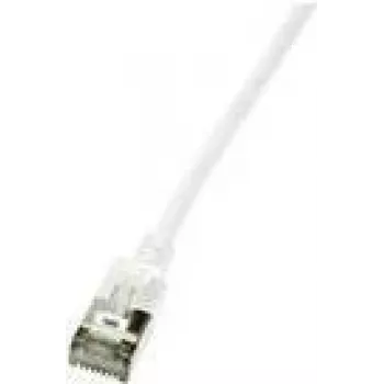 LogiLink Ultraflex SlimLine - Patch-kaabel - RJ-45 (I) kuni RJ-45 (I) - 0,5 m - 3,8 mm - varjestatud PIMF - CAT 6a - Varjestatud, halogeenivaba, vormitud - Valge, RAL 9010