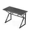 Mängulaud huzaro Hero 1.6 Must — sirge MDF/süsinikmustriga lauaplaat 1200×600×750 mm, metallraam