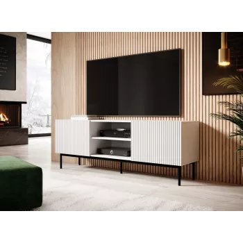 PAFOS RTV-kapp peal must terasraam 150x40x60 cm valge matt