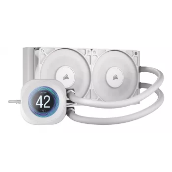 Universaalne vedelikjahutus Corsair Nautilus 240 RS LCD 12 cm valge
