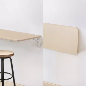 Seinale kinnitatav kokkupandav riiul MACLEAN MC-128 WD 100×40 cm puitviimistlusega