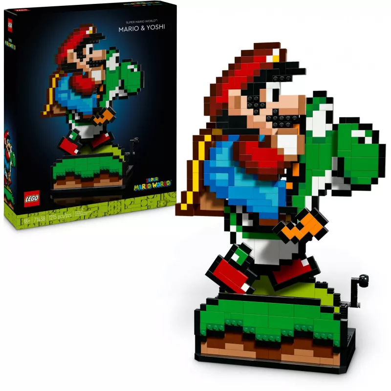 Ehitusmänguasi LEGO Super Mario World Mario & Yoshi komplekt 71438 — interaktiivsed figuurid ja ehitatavad mänguelemendid