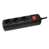 Pikendusjuhe LogiLink LPS206B 1.4 m 3 vahelduvvoolupesa must