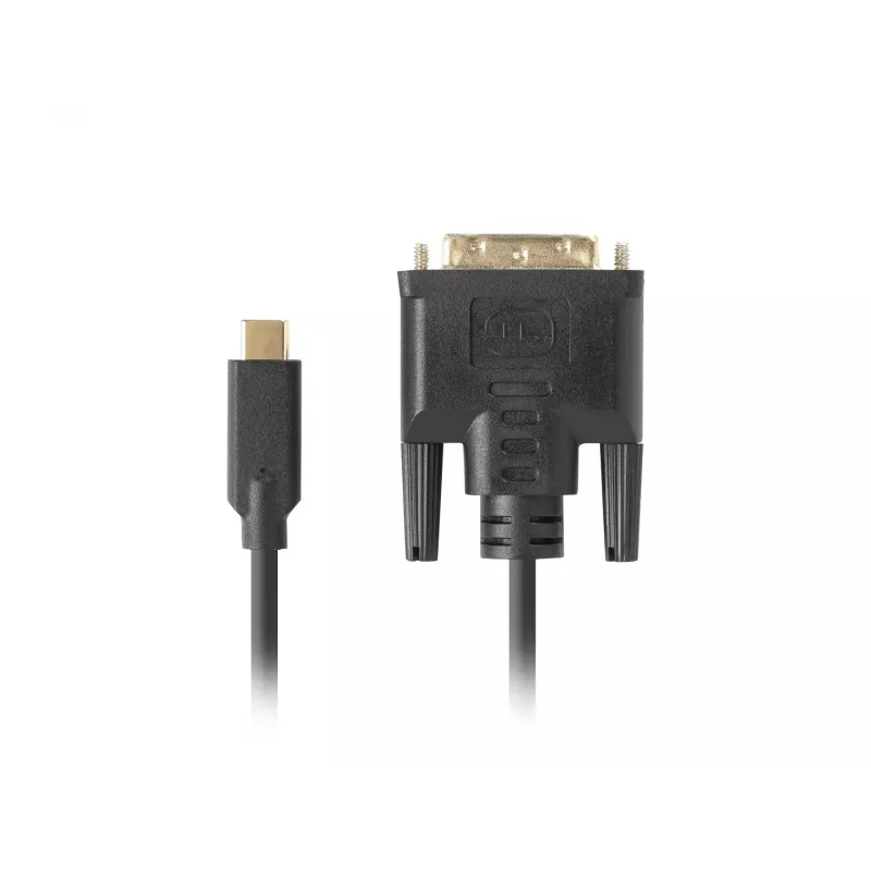 Video kaabliadapter LANBERG CA-CMDV-10CU-0030-BK, USB USB-C to DVI-D, 3 m, Must