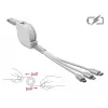 USB-kaabel DeLOCK 85850 0,98 m USB 2.0 USB A USB C/Micro-USB B/Lightning