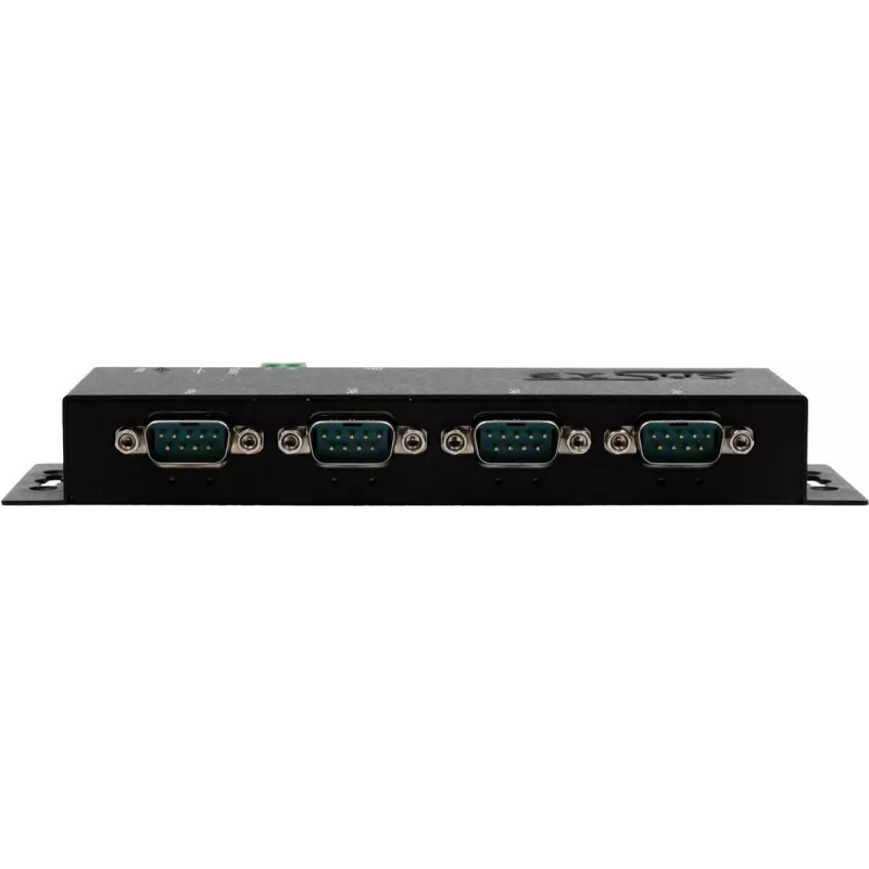 Jadaseadmeserver Exsys EX-6114-2POE — Ethernet 4×RS-232-le PoE ja 12V/3A toiteallikaga