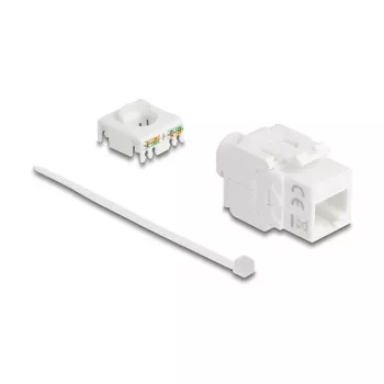 Keystone-moodul DELOCK 90722 lame RJ-45 valge, 16×36×20,8 mm