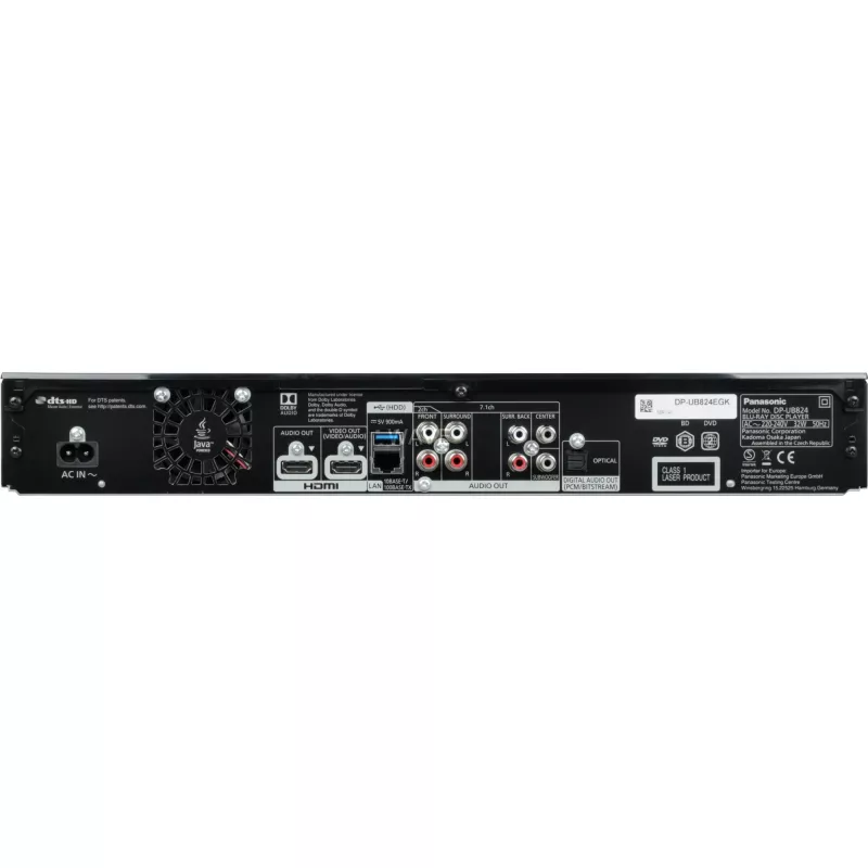 Panasonic DP-UB824 - 3D Blu-ray-mängija - skaleerimine - Ethernet, Wi-Fi (DP-UB824EGK)