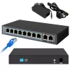 Extralink PoE kommutaator CERES 8x 100Mb/s PoE/PoE+, 2x RJ45 üleslink 100Mb/s, 96W