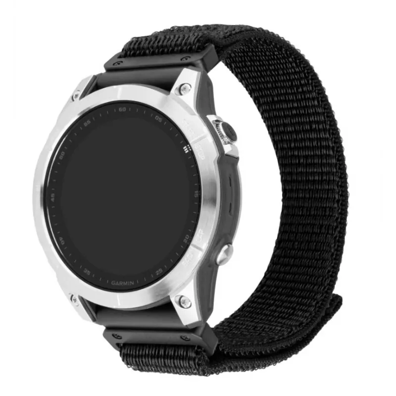 Asendusrihm 26 mm QuickFit nailonist FIXED Garminile, must