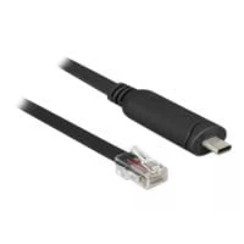 DeLock - Jadapordi adapter - USB-C - RS-232 x 1 - Must (63912)
