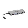 USB-C dokk - 4K HDMI, USB 3.2 Gen 1, USB-A jaotur, GbE, mälukaart, 100W PD laadimine, eemaldatav kaabel U442-DOCK5D-GY