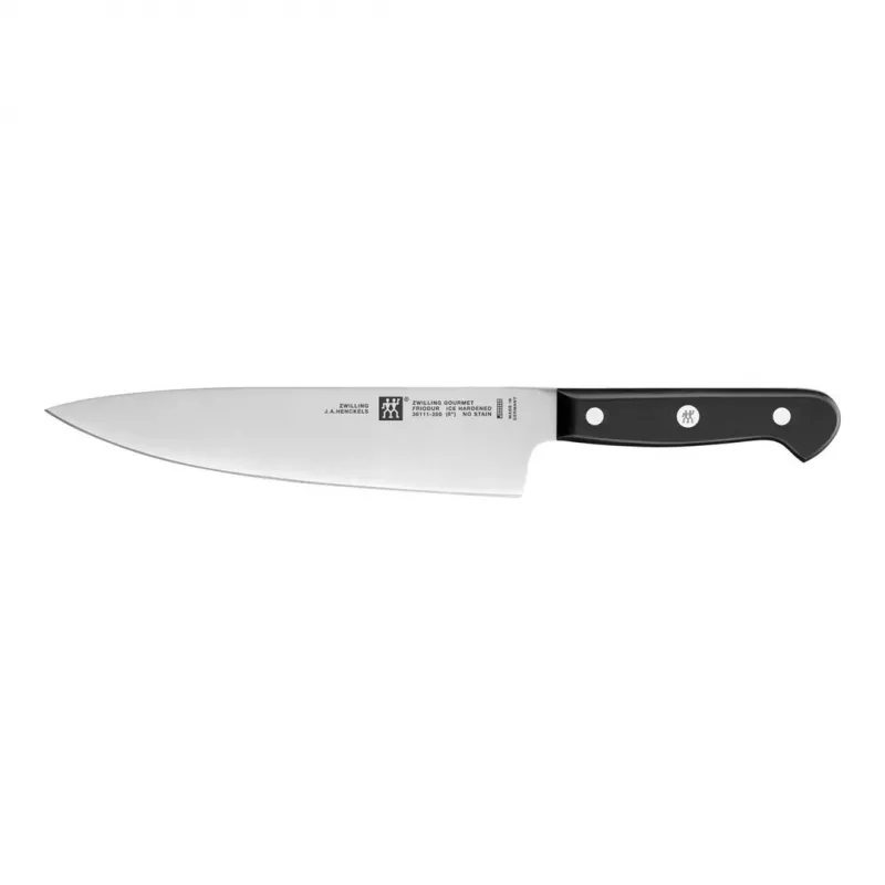Noakomplekt ZWILLING Gourmet 3 tk — sepistatud terasest terad 10/16/20 cm, mustad plastist käepidemed, nõudepesumasinakindel