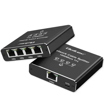 Ethernet mini switch QOLTEC 52293 1x4 RJ45, 1-in 4-out haldamata võrgujagur