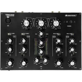 DJ-mikser Omnitronic TRM-402 4 kanalit EQ ja FX-iga, mudel 10355930
