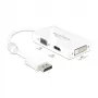 DELOCK adapterkaabel DisplayPort pesa > 1 x VGA + 1 x HDMI + 1 x DVI 24+1 Valge