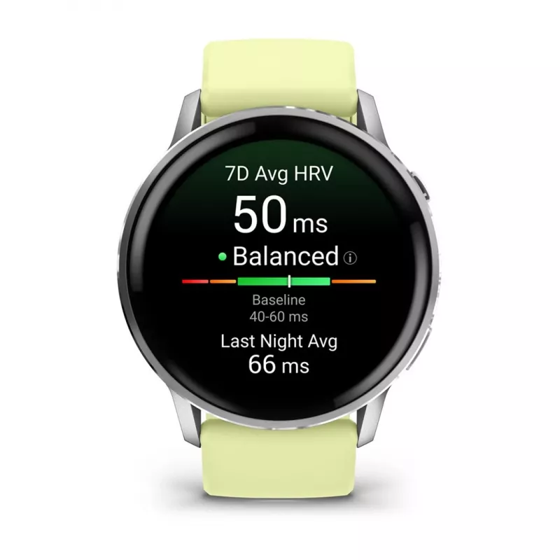 Garmin Venu 010-03014-02 nutikell / spordikell 3.56 cm (1.4) AMOLED 45 mm Digitaalne 454 x 454 pikslit Puuteekraan Hõbedane Wi-Fi GPS (satelliit)