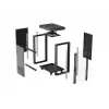 Võrgukapp LANBERG 19 tolli 24U 600x800 mm must, klaasukse ja LCD väljalõikega (lamepakendis) v2
